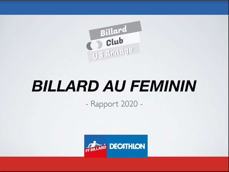 Rapport 2020 - Billard Féminin - Rapport